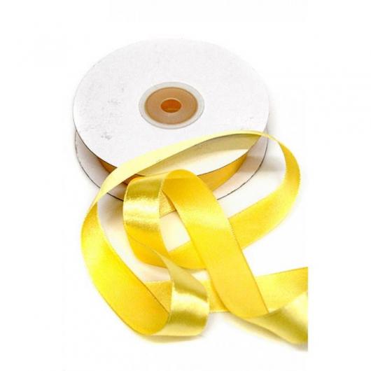 Лента атласная 1,2 см желтая 024