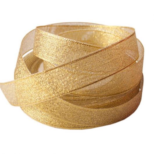 Лента парча 2,5 см золото