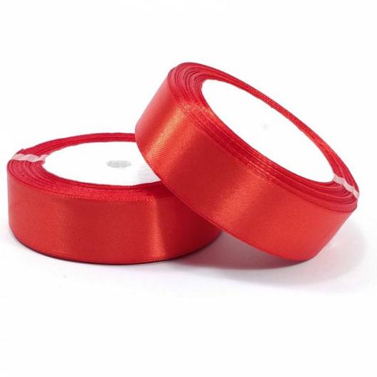 Лента атласная 0,6 см алая 057