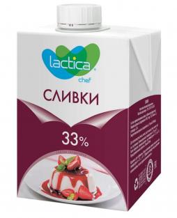 Сливки «Lactica» 33%, 0,5 мл