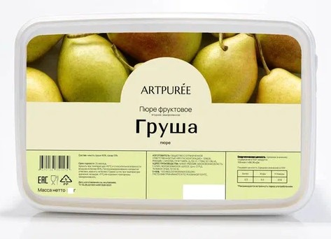 Пюре Artpuree груша 1 кг замороженное