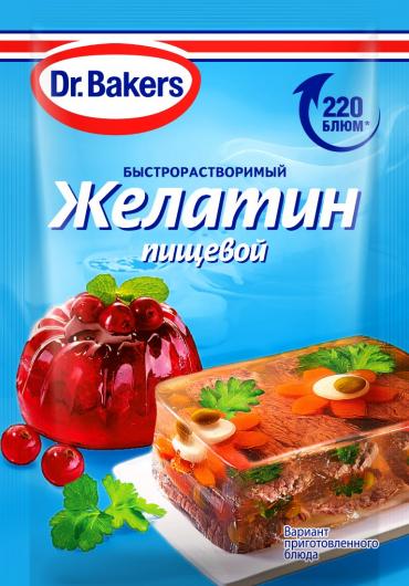 Желатин Dr.Bakers пищевой, 10г 220 блюм