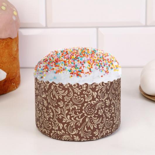 Форма бумажная для кулича d134, h95мм ФЛОРА 500г