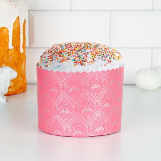 Форма бумажная для кулича d134, h100мм СВЕТЛАЯ ПАСХА 500г