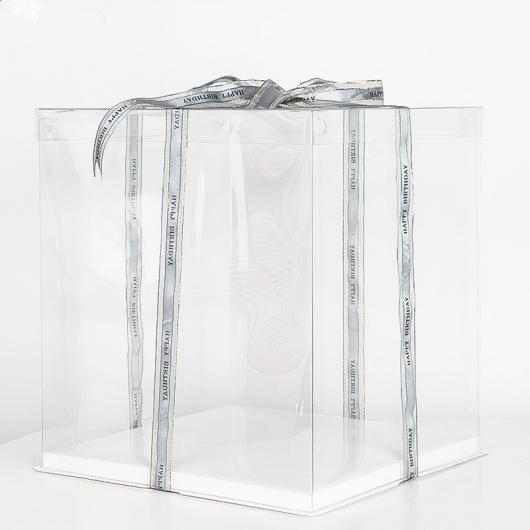 Коробка для торта с пластиковой крышкой Premium 26*26*32 см